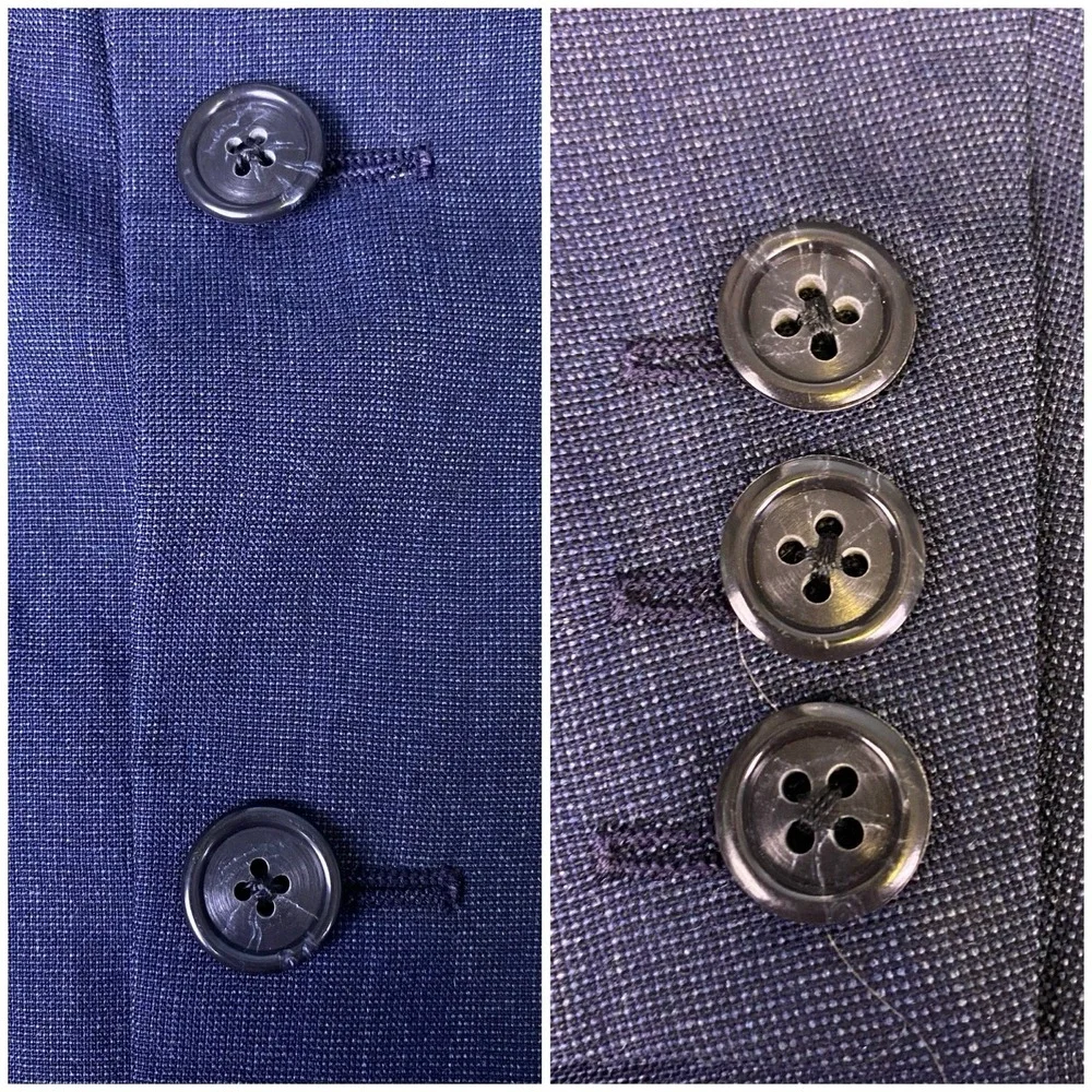 70s 80s Givenchy Gentleman Paris Blazer Suit Jacket (40R) Mens Navy GUC - Picture 8 of 12